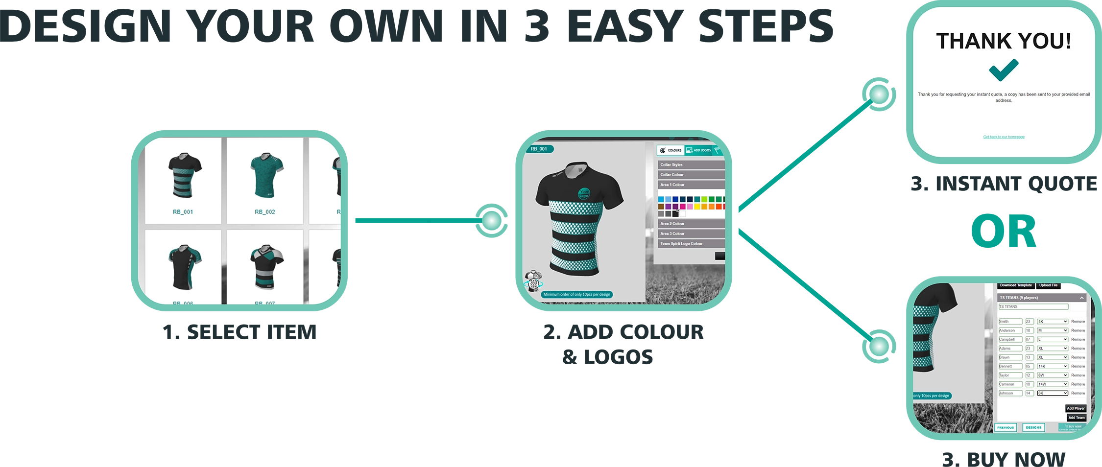 Design Your Own in 3 easy steps
